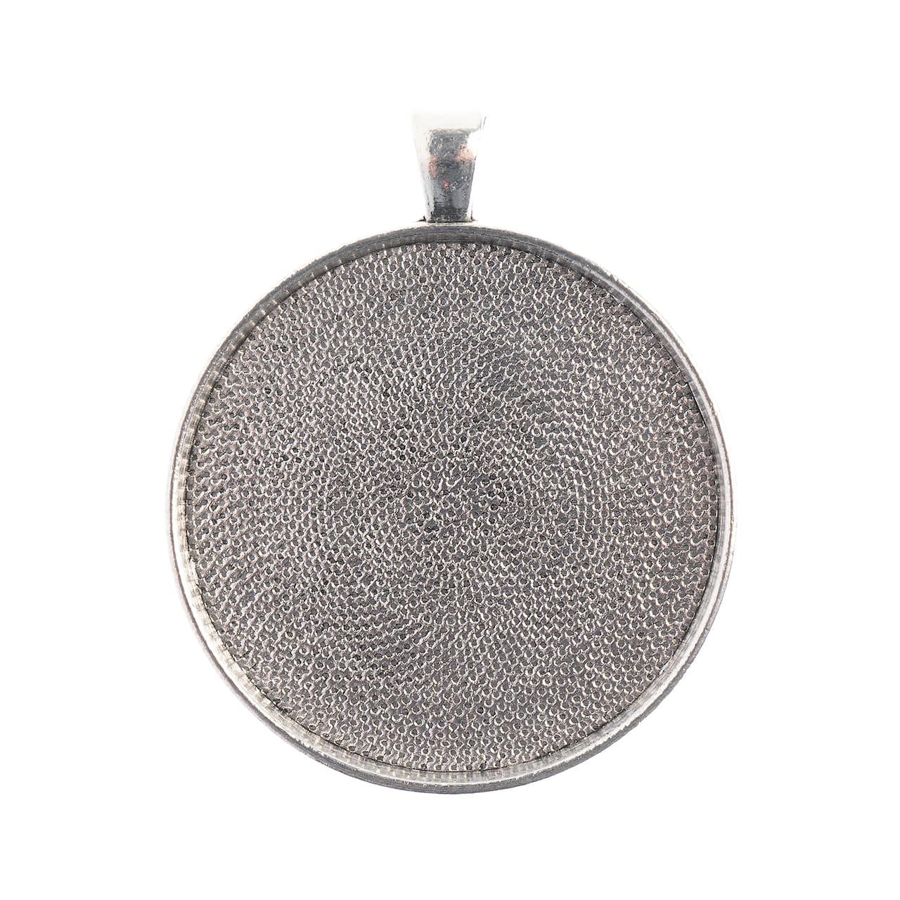 John Bead 40mm Antique Silver Round Pendant Frame